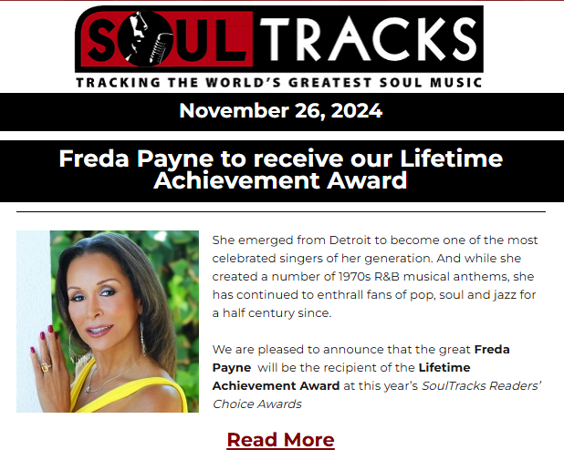 Freda payne is to receive a lifetime achievement award