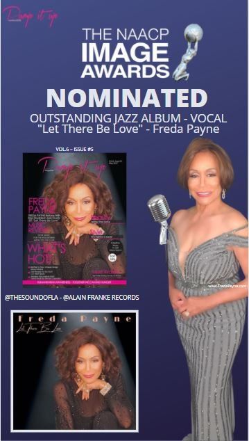 Freda Payne NAACP 2022 Image Awards Jazz Vocal Album on Pump It Up Magazine cover